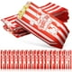 thumbnail image 1 of 100 bolsas de papel para palomitas de maíz con estampado de rayas y letras. Ideales para dulces y palomitas de maíz., 1 of 7
