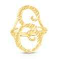 thumbnail image 1 of Floreo 10k Yellow Gold Personalized Letter Extra Large Cursive Initial Ring, 1 of 3