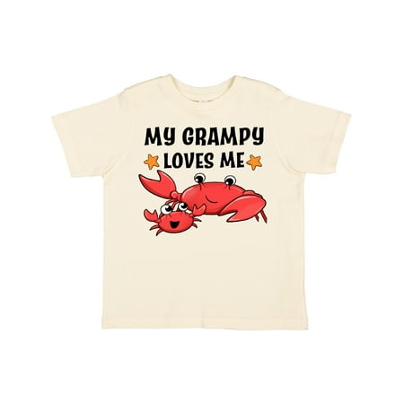 

Inktastic My Grampy Loves Me- Cute Crab Family Gift Toddler Boy or Toddler Girl T-Shirt