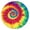 Colorful Rainbow Tie, variant on Colorful Circular Pattern Round Fitted Tablecloth with Elastic Edge,Dining Table Cover Waterproof,Outdoor Round Tablecloth for Camping,Dining,Indoor and Outdoor
