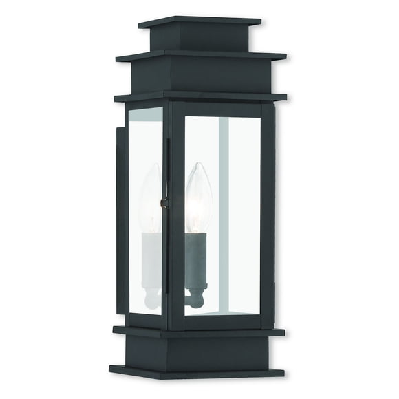 Livex Lighting 2013-04 Transitional One Light Outdoor Wall Lantern from Princeton Collection in Black Finish