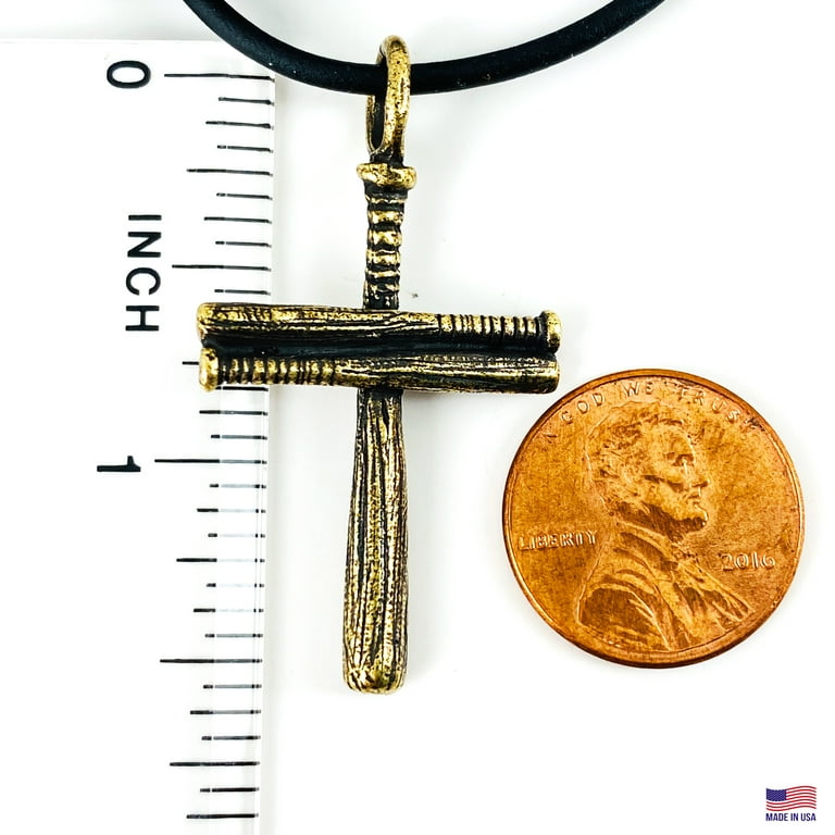Gold baseball cross necklace for guys store