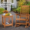 thumbnail image 5 of Naipo Patio Rocking Chair All-Weather, Porch Rocker Chair 400 lbs Capacity,  Outdoor and Indoor,  Teak, 5 of 7