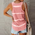 thumbnail image 4 of Dagugfen Tank Tops for Women Striped Comfy Lightweight Sleeveless Loose Homewear Round Neck Shirts Fashion, 4 of 5