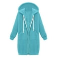 thumbnail image 5 of Dyegold Womens Sweatshirt Ladies Long Fall Jackets For Women Gray Zip Up Hoodie Women Cotton Long Sleeve ​Christmas ​Women Long Jackets ​My Orders, 5 of 7