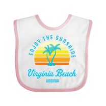 Inktastic Summer Enjoy the Sunshine Virginia Beach Virginia in Blue Boys or Girls Baby Bib