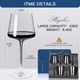 thumbnail image 5 of Juego de 4 copas de vino tinto Physkoa, cristal sin plomo de 530 ml, 5 of 6