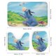 thumbnail image 3 of Juego de baño de cuatro piezas de Eeyore con alfombras antideslizantes, tapa de inodoro suave, elegante cortina de ducha y alfombrilla de baño para decoración del hogar, 3 of 8