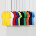 thumbnail image 2 of FUZHIQ Men's Classic Short Sleeve Polo Shirts Regular Fit with Chest Pocket Solid Color, Breathable Fabric Multi Colors for Summer Work Team Casual Daily Wear,XXXL, 2 of 3