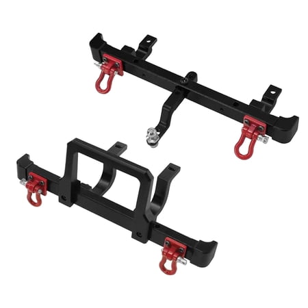 Kuntesetty 1/12 RC Car Front Rear Bumper Accessory Metal Guard for MN82T MN82S DIY Accs Black