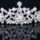 thumbnail image 5 of GOOHOCHY Elegante de la boda nupcial de la flor brillante de la perla cristal Rhinestones de imitación Corona Tiara Diadema velo, 5 of 8