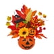 thumbnail image 1 of Calabaza artificial de arce, hojas de adorno, flores de Bacca, decoración de Halloween, calabaza de espuma para decoración del hogar en interiores y con, 1 of 8