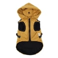 thumbnail image 3 of Dog Hooded Coat, Windproof Dog Jacket with Harness,Outdoor Cotton Dog Hoodie Outfit Apparel for Small Medium Dogs,Yellow,2XL, 3 of 9