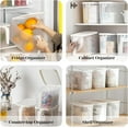 thumbnail image 4 of 2 Pack Plastic Divided Veggie Storage Containers with Lids and Handles for Fridge Storage Organizer Boxes for Refrigerator Produce Beans Fruits Organzation, 4 of 4