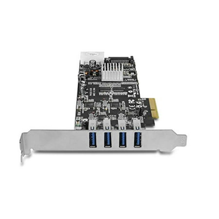Vantec UGT-PCE430-4C Quad Chip 4-Port Dedicated 5GBps USB 3.0 PCIe Host Card, (Best Dedicated Physx Card)
