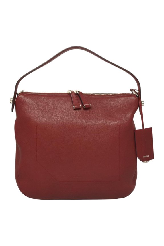 Pre-Owned Bally Vintage Shoulder Bag Leather Red Leather Shoulder Bag Bag