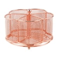 thumbnail image 2 of Pen Holder under $5! Yrmaups 360 Degree Rotating Rose Gold Pen Holder, Desk Organizer for Office Supplies,schoolArt Tools, Multi Compartment, Metal Mesh, Stylish, 2 of 9