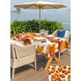 thumbnail image 4 of Outdoor Tablecloth with Umbrella Hole and Zipper, Thanksgiving Rectangle Table Cloth 52x70 Inch Waterproof Tablecloth, Fall Orange Pumpkin Maple Leaves Farmhouse Picnic Table Cover for Patio Camping, 4 of 7