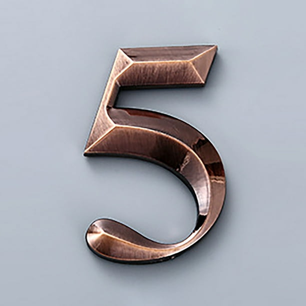 Modern House Numbers Mailbox Numbers 0-9 Self-Adhesive Street Door Home Address Metal Numbers For Outside Or Inside Signs Easy Install