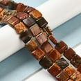 thumbnail image 7 of 3strands Picasso Stone/Picasso Jasper Graduated Bead Strands Square 12x12x3~4mm Hole: 1mm about 33pcs/strand 15.7 inch(40cm), 7 of 7