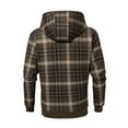 thumbnail image 3 of Sherpa Lined Hoodie for Men Thick Warm Plaid Coat Drawstring Hooded Winter Zip Up Sweatshirts Outerwear (XL, Yellow), 3 of 3
