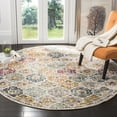 thumbnail image 3 of SAFAVIEH Madison Judith Distressed Area Rug, Cream/Multi, 6'7" x 6'7" Round - Transitional Modern Design, Cream & Multi, Non-Shedding & Easy Cleaning, Ideal for Living Room, Bedroom, Dining Space, 3 of 10