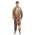 thumbnail image 2 of Antler Head Colorful Adult Onesie Pajamas Slim Fit Christmas One Piece Suit Pjs for Women and Men Hooded Zipper, 2 of 7