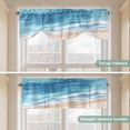 thumbnail image 6 of Abstract Beach Ocean Tie Up Window Valance Blue Waves Watercolor Tie-up Valance for Kitchen Windows Adjustable Small Curtain Balloon Shades for Kitchen Bathroom Cafe 54x18inch, 6 of 9