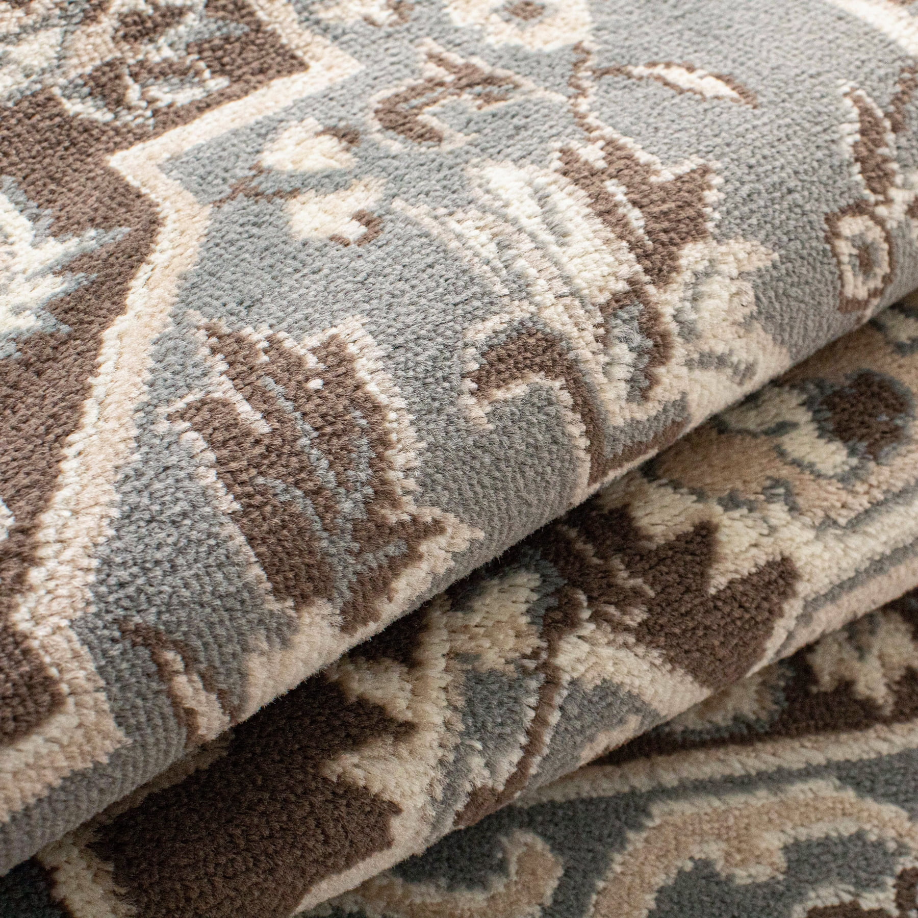 Superior Glendale Oriental Medallion Indoor Runner Rug, 2'7"x10', Gray
