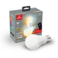 thumbnail image 1 of Wi-Fi Smart 10 Watt (60W Equivalent) Tunable White Frosted LED Light Bulb 2-Pack, No Hub Required, Voice Activated, 2000K - 5000K, A19 Shape, E26 Base,34208, 1 of 1