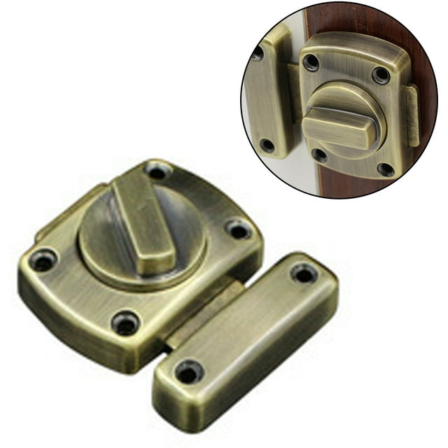 Pestillo de puerta Dispositivo antirrobo Cerradura de puerta de acero inoxidable cepillado para puerta de gabinete de puerta de baño Aplicable a varias puertas, pequeña cerradura de puerta de