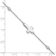 thumbnail image 5 of Sterling Silver Rhodium-Plated Cz Sideways Cross 7In W/1In Ext. Bracelet (Width 8.8) (Length 8) - Jbsp, 5 of 5