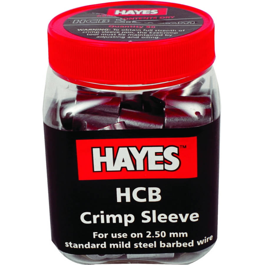 Hayes HCB Crimp, Barbed Wire, 12 1/2 ga., 50-Pack
