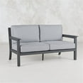 thumbnail image 2 of Real Flame Ortun Aluminum Outdoor 2-Seat Sofa With Cushions in Gray, 2 of 7