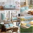 thumbnail image 6 of Abstract Aqua Outdoor Pillow Covers Set of 2 Grey Stripes Floral Plant Vintage Modern Waterproof Throw Pillow Case Decorative Square Cushion Cover for Patio Couch Garden Balcony, 20"x12", 6 of 9
