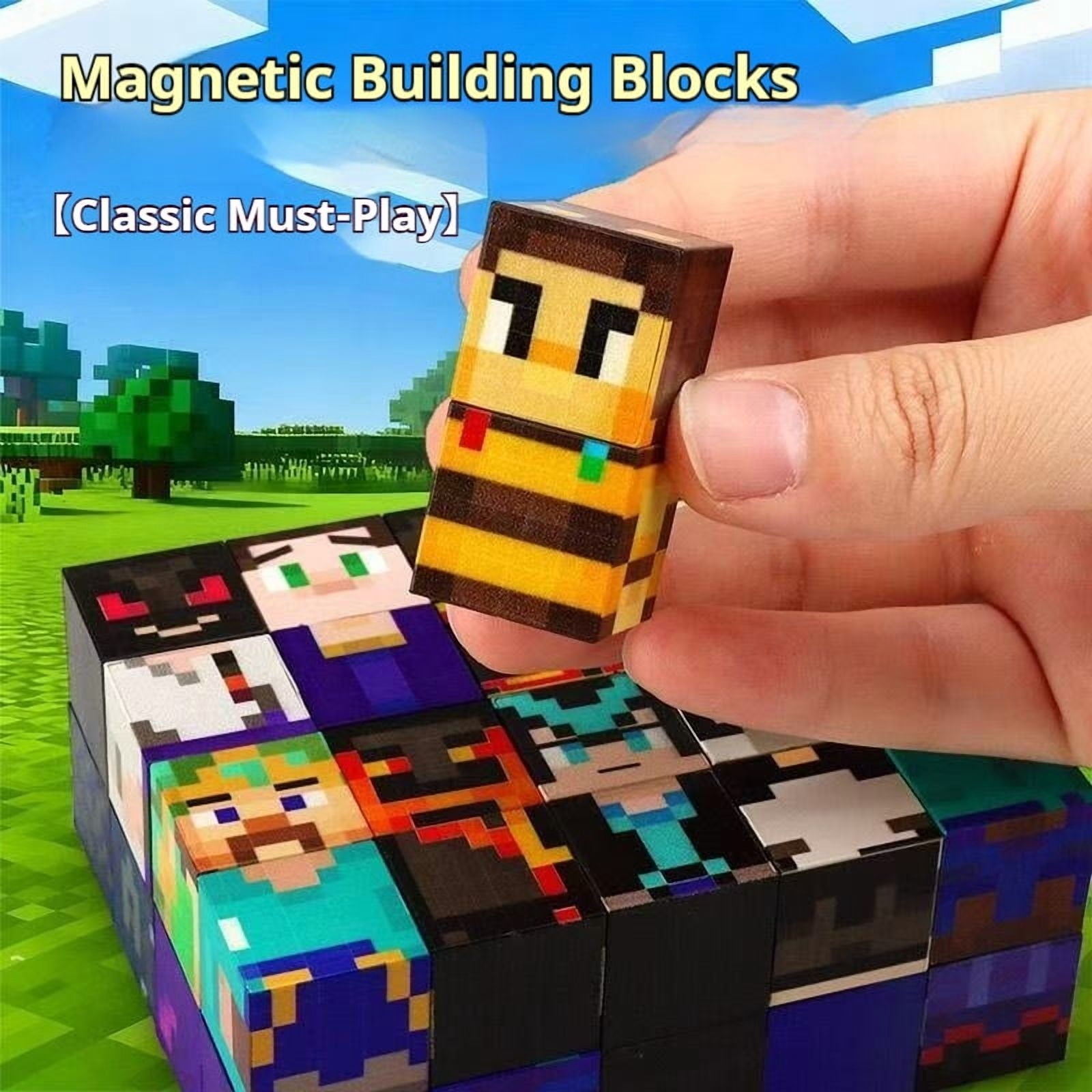 Magnetic building block toy, full series of 38 characters, the best gift 76-piece set