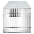 thumbnail image 3 of Modern Contemporary Kitchen Stainless Steel Dining Table Silver, 3 of 5