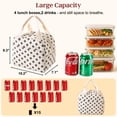 thumbnail image 2 of Lomyolo Cute Lunch Bag for Women Men - Large 9.8L Insulated Corduroy Lunch Tote Bag, Thermal Leak Resistant Lunch Cooler for Work, Travel, Picnic, Beach, Ideal Gift for Back to School, 2 of 6