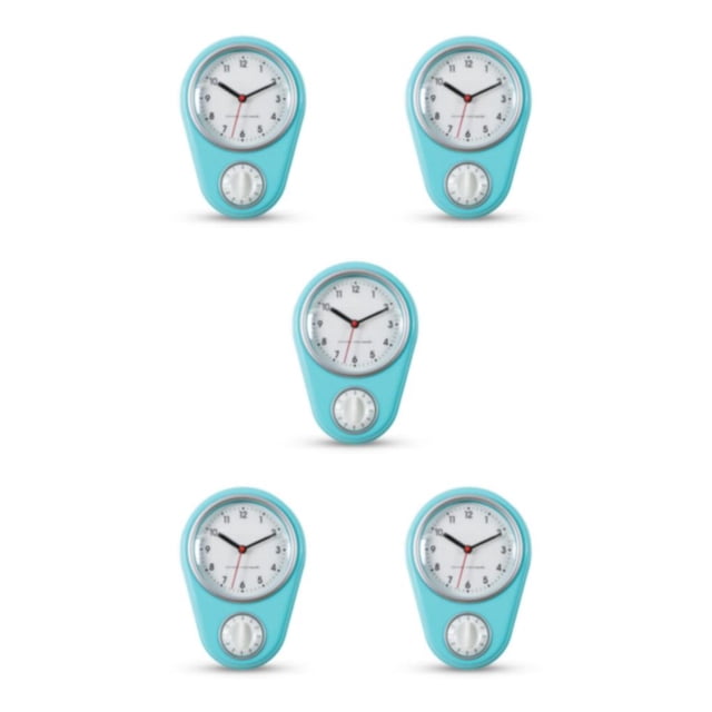 relayinert Accurate Kitchen Wall Clock Easy To Read Accurate Timekeeping Durable Construction Timeless blue 5Set