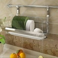 thumbnail image 2 of Stainless Steel Collapsible Wall Mounted Dish Rack, 2 of 4