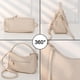 thumbnail image 2 of Bolsos tipo hobo para mujer, bolsos de hombro, bolso bandolera retro de PU con 2 tipos de correas para el hombro, bolso de mano, 2 of 8