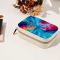 thumbnail image 7 of tie dye Velvet Portable Earring Holder with Removable Compartment - Gift-Worthy Jewelry Stand and Travel Organizer with Necklace Holder, 7 of 7