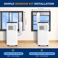thumbnail image 4 of SereneLife Aire acondicionado portátil 8000 BTU - Unidad de aire acondicionado compacta e independiente de un solo conducto con modos de refrigeración, deshumidificador y ventilador, eficiencia energé, 4 of 5