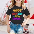thumbnail image 2 of FYEGRE Girls Casual Graduation T-Shirt, Kids Academic Celebration Short Sleeve Tee, Youth Top for School Ceremony, Party Gathering and Everyday Outfit Black 4-5 Years, 2 of 4