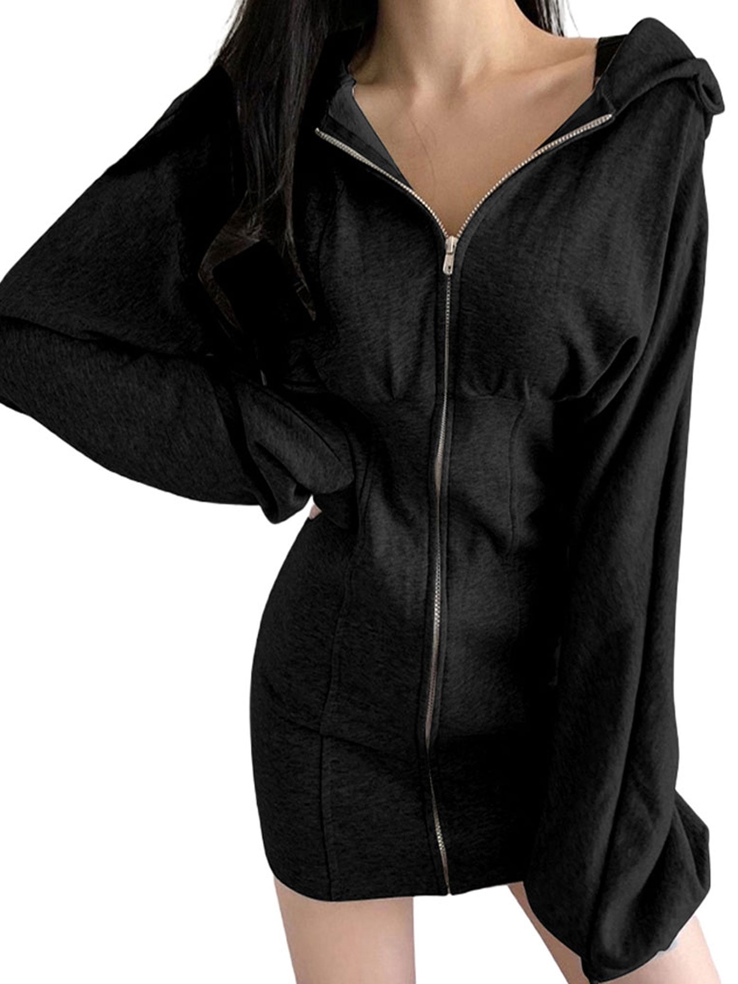 zip hoodie dress