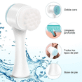 thumbnail image 3 of Cepillo Limpieza Facial Doble Cara Manual Exfoliante Menta, 3 of 10
