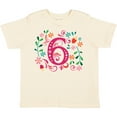 thumbnail image 3 of Inktastic 6th Birthday Flowered 6 Year Old Girl Girls Toddler T-Shirt, 3 of 5