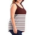 thumbnail image 2 of Jalioing Summer Tank Tops for Women Striped Sleeveless Plus Size Shirts Casual Oversized Crew Neck T Shirts, 2 of 7