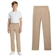 thumbnail image 2 of Boys School Uniform Pants Straight Pants with Pockets Pull On Pants Stretch Pants Boy Khaki Uniform Pants Back to School Clothes Teen Boys Clothes 11-12 Years, 2 of 6