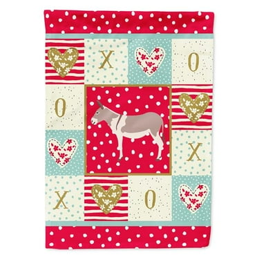 Carolines Treasures CK5273GF 11 x 0.01 x 15 in. Australian Teamster Donkey Love Flag Garden Size